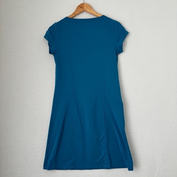 Toad & Co Womens Blue Tech Tomboy Cap Short Sleeve Casual Mini Dress size Small - Picture 4 of 9